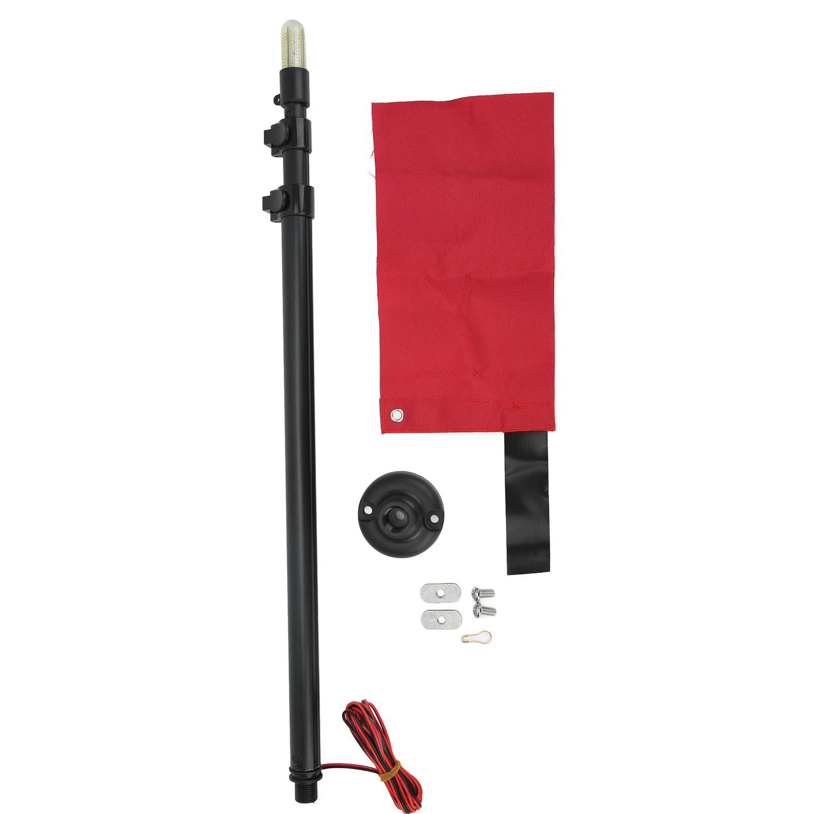 Kit de Bandera de Seguridad para Kayak, Kit de luz de Visibilidad, Bandera de Seguridad para Kayak con Montaje en Pista, Compatible con Montaje en Pista, para Kit de Visibilidad