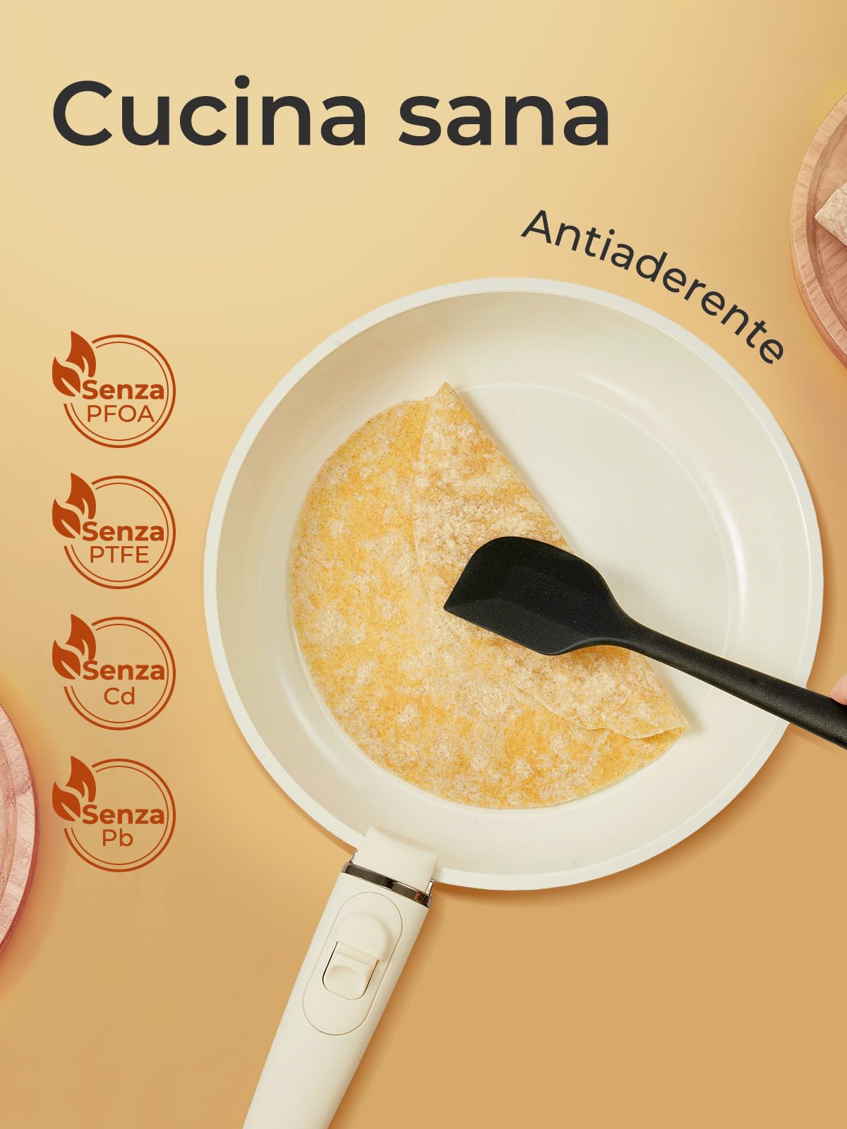 Set Di Pentole 17 Pezzi Con Manici Rimovibili, Padelle Ceramica Non Tossiche, Pentole Antiaderente, Impilabile Per Tutti I Piani Cottura, Adatto Al Forno, Impilabile E Lavabile In Lavastoviglie