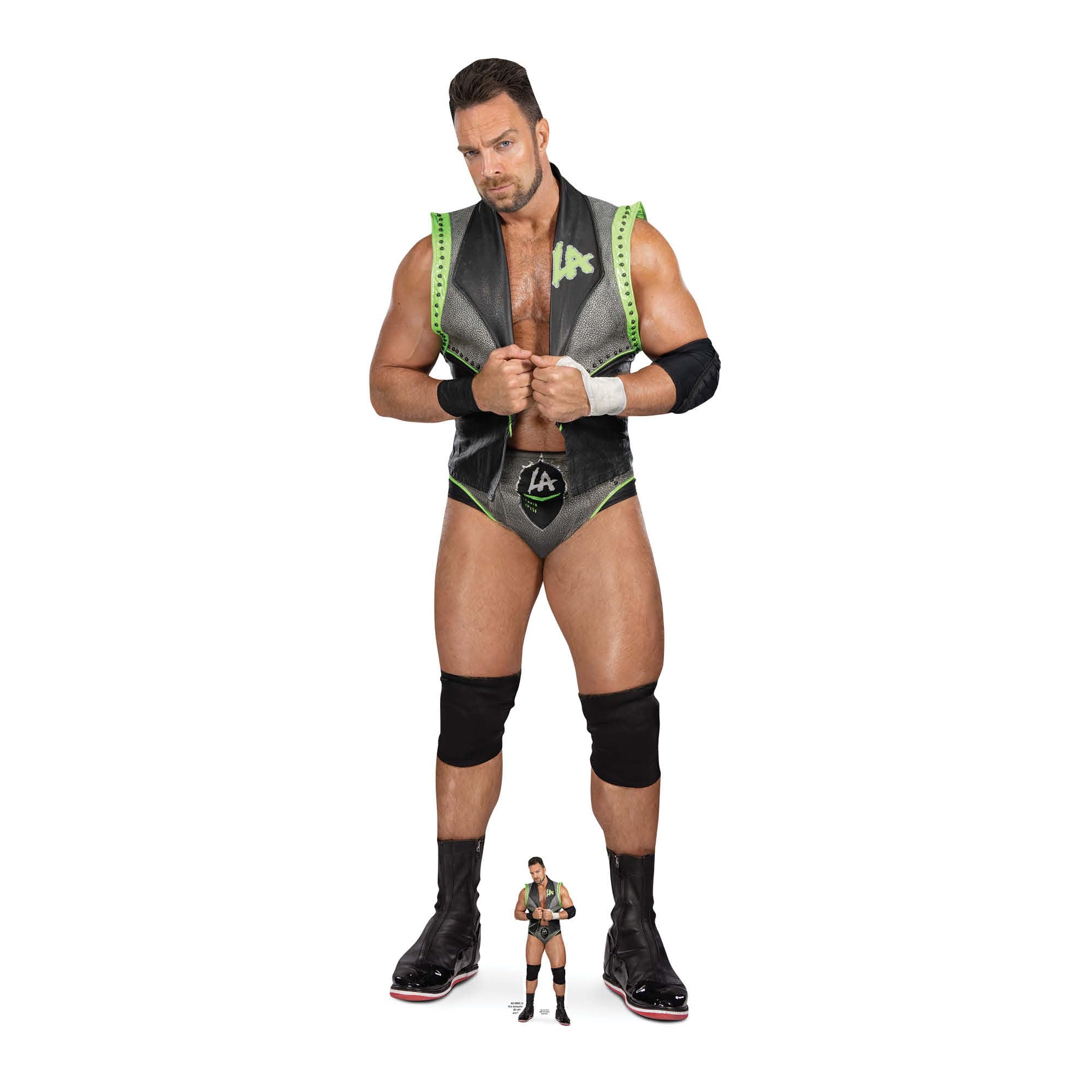 Star Cutouts La Knight Wwe Sc4325 Wwe La Knight Lifesize Cardboard Cutout With Mini – Wrestling Party Decoration, Event Display & Fan Gift