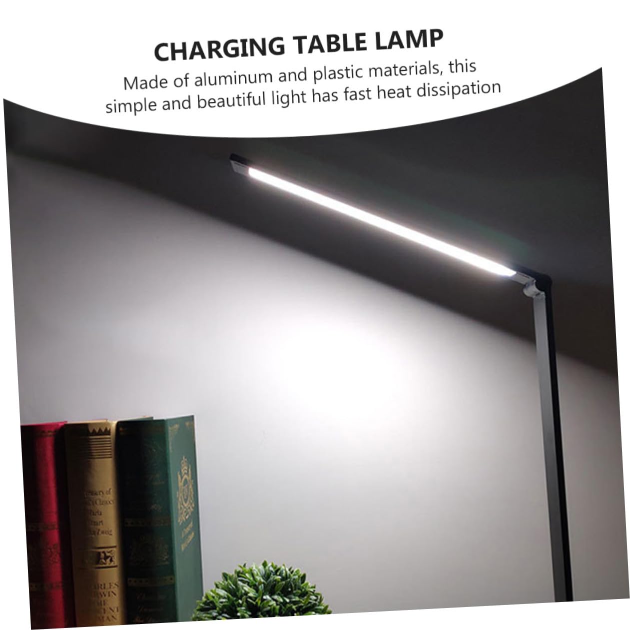 LED Schreibtischlampe Stufiger Touch dimmung Faltbar Kabellose Ladefunktion Aluminium und Kunststoff Augenschonend Geeignet für Arbeitszimmer und Schlafzimmer