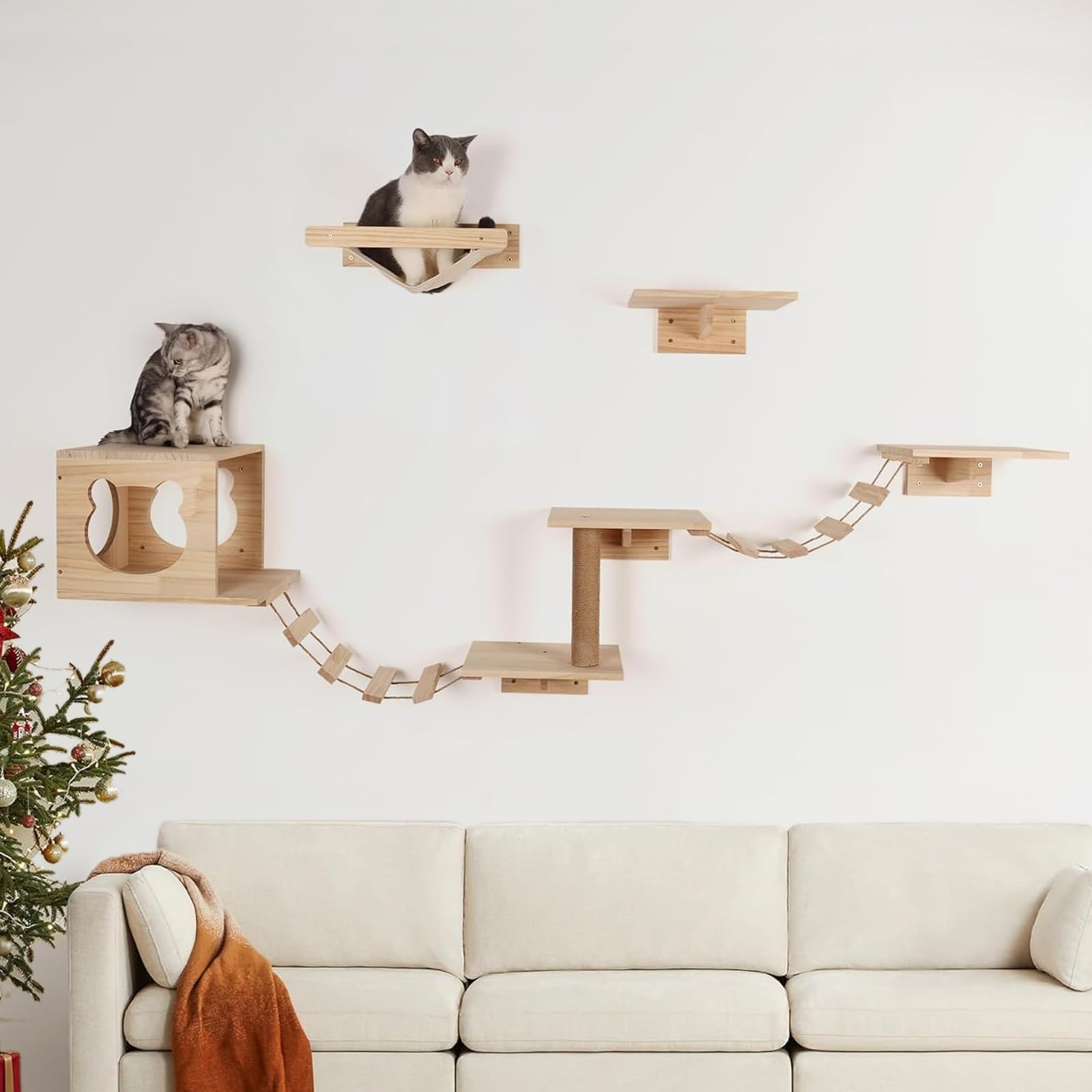 Tiragraffi per Gatti, Amaca per Gatti, Giochi Gatto, per Gatto, Gattini, Soggiorno, Arrampicata, Graffi, Gioco E Relax