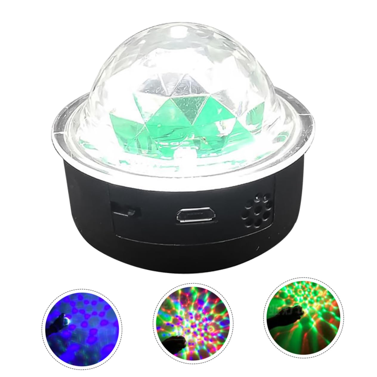 LALAFINA Led Crystal Ball Spotlight Voice Activated Disco Ball Lamp RGB Lights Perfect for Stage Ktv Party