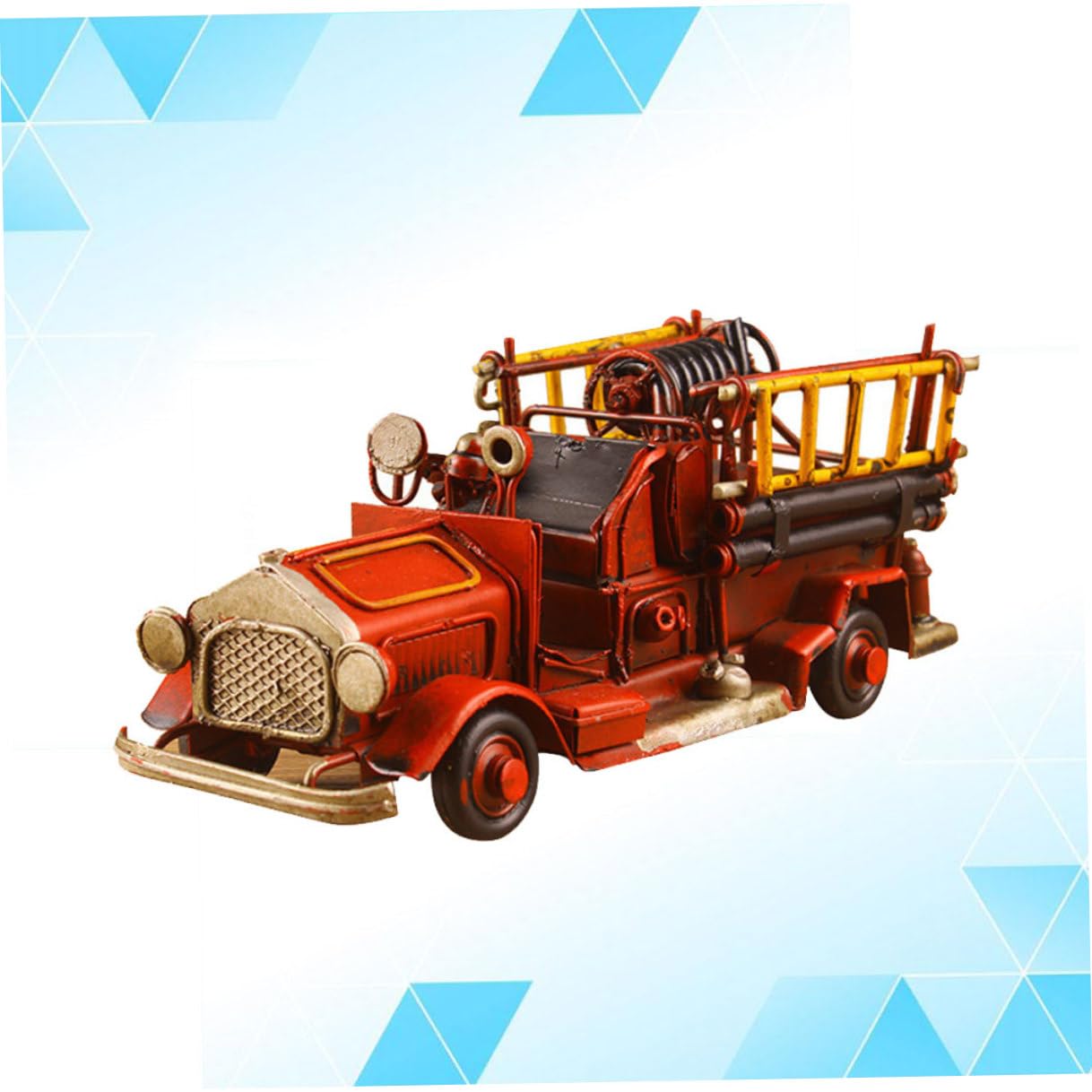 Kleiner Feuerwehrauto Modell aus Eisen in Rot, Retro Vintage
