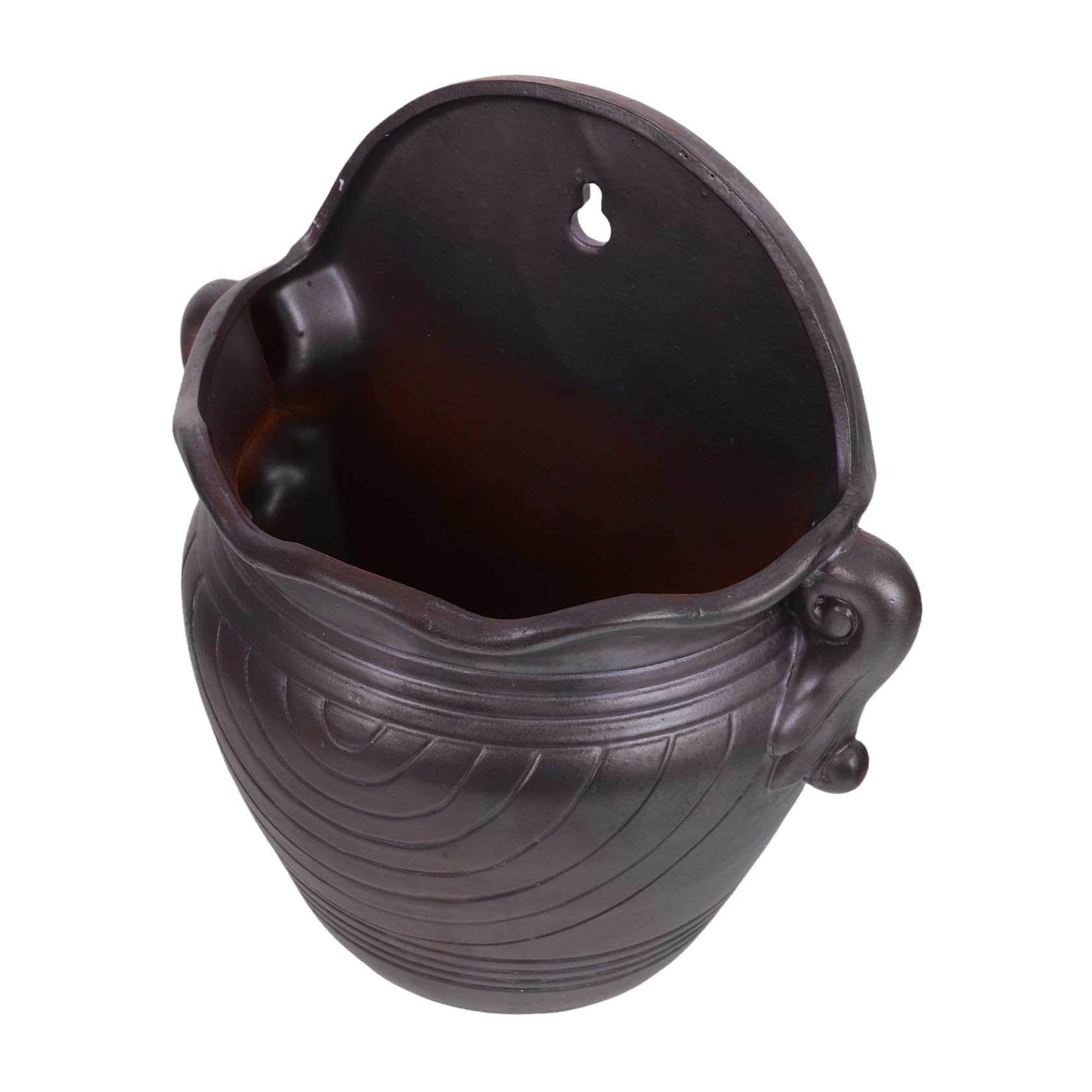 Happyyami Vintage Wandblumentopf Aus Keramik Hängender Übertopf Für Sukkulenten Dekoratives Pflanzgefäß Zum Aufhängen Wand Für Kleine Zimmerpflanzen Garten Und Balkon