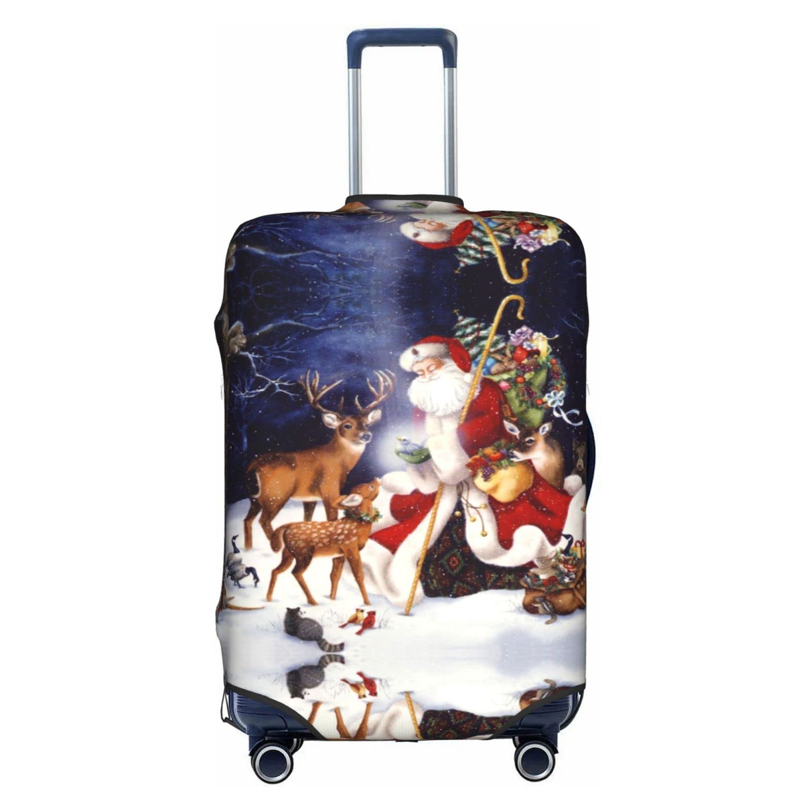 Housse pour valise cerf de Noël lavable pour protéger et repérer son bagage