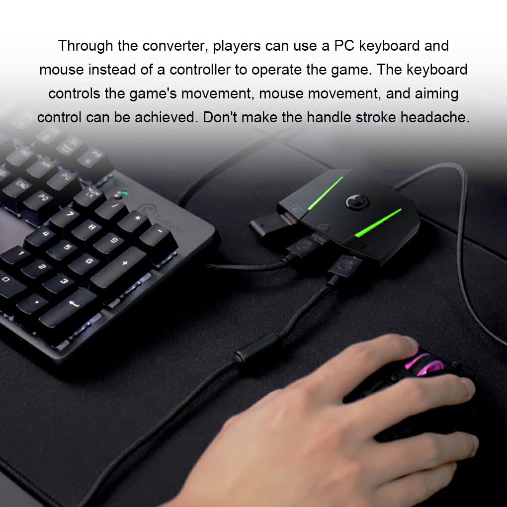 Convertidor de adaptador de controlador de interruptor multipropósito para consola PS, convertidor de adaptador de teclado ABS, práctico y elegante
