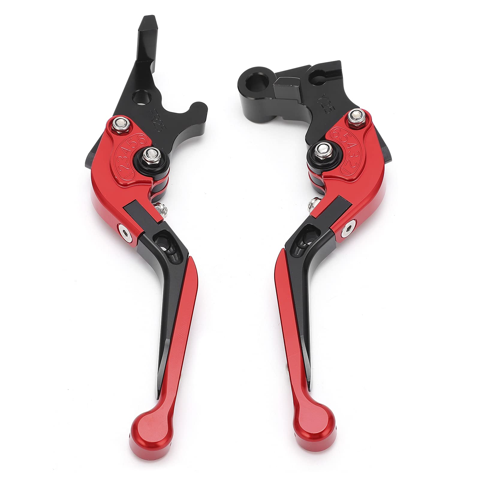 Leva della Frizione, Manico del Freno per Bici Leve Freno Bici di Sostituzione Leve Freno Regolabili Leve Frizione CNC Alluminio Alluminio Freno Frizione Controllo per MT25 MT -03 R25 R3 (BLACK)