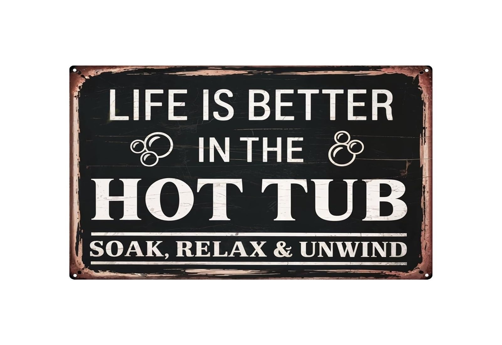 LLBOGRGGN Vintage Metal Tin Sign Life is Better in the Tub Wall Decor for Tub Spa Bathroom Patio Indoor Outdoor Use 8 X 12 inch