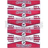 GAMBLER CIGARETTE FILTER TUBES 200 PER PACK 100s UNFLAVORED FLAVOR PACK OF 5