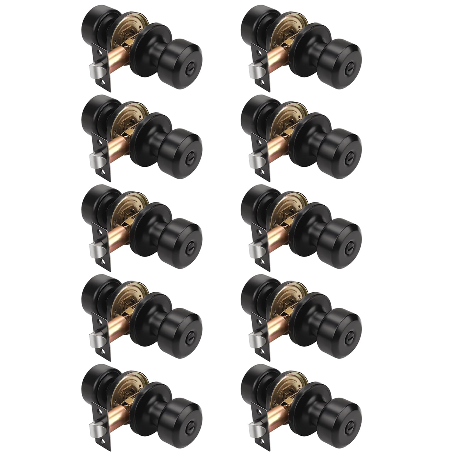 Matte Black Passage Door Knobs - FREE SHIPPING -17 Matte Black Passage Door Knobs - FREE SHIPPING -17