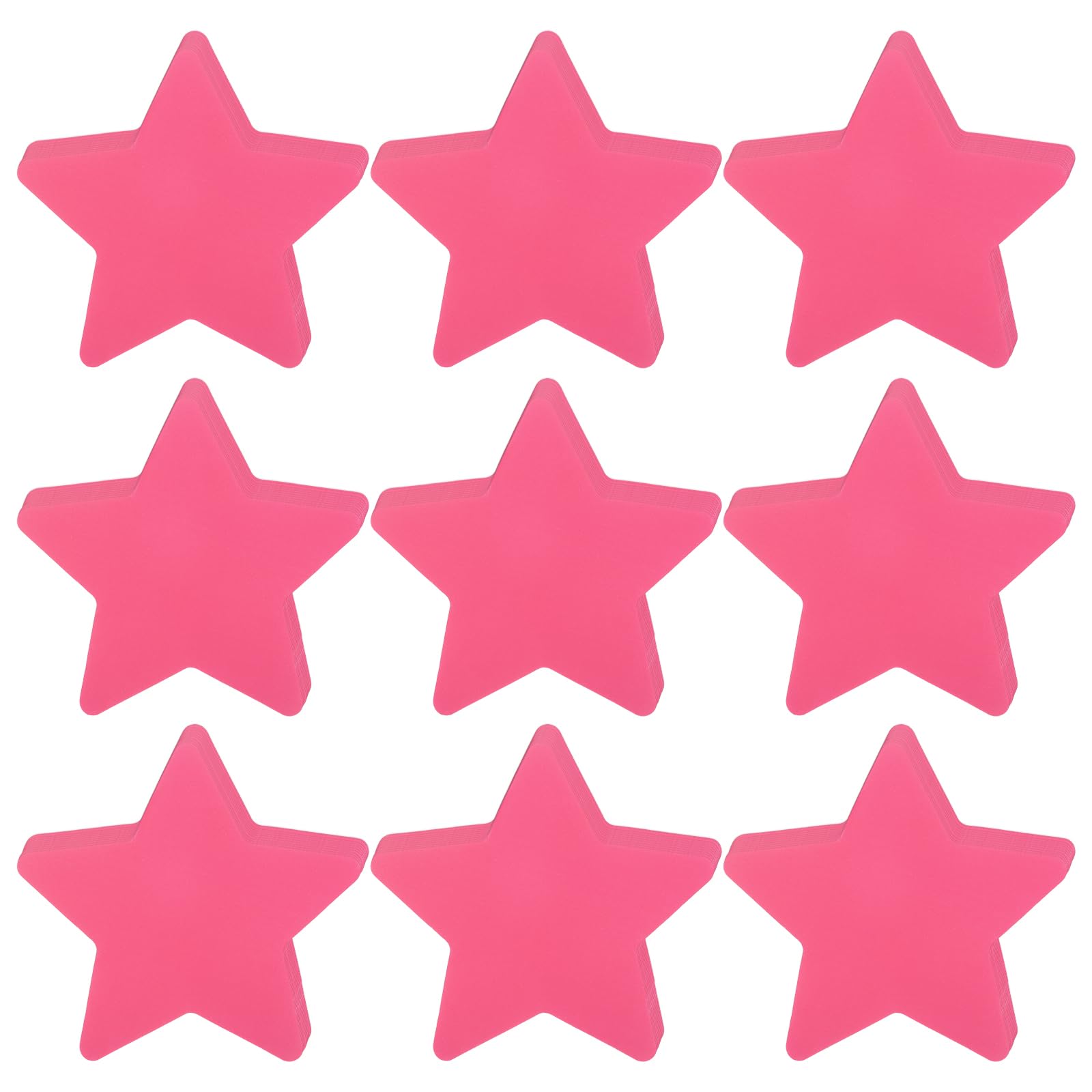 sourcing map 108Pcs Stars Cutouts, 3.5 x 4 Inch Paper Star Shaped Paper Cards for Bulletin Board Decorations, Wall Cut-outs Classroom DIY Craft, Pink