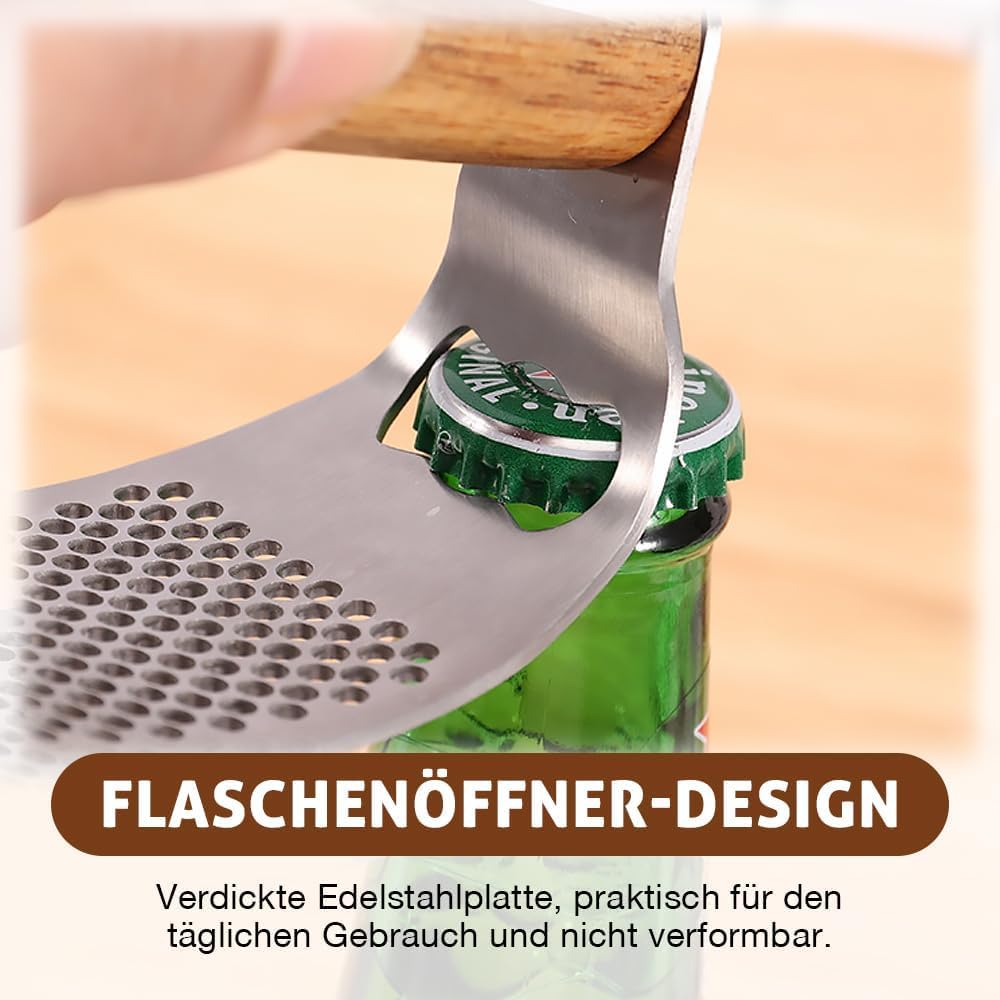 2025 Neue Knoblauchpresse Wippe, Edelstahl, manuelle Knoblauchpresse und Zerkleinerer, Ingwer-Knoblauchschneider, Küchenhelfer für einfache Verwendung und Reinigung (2 Stück)