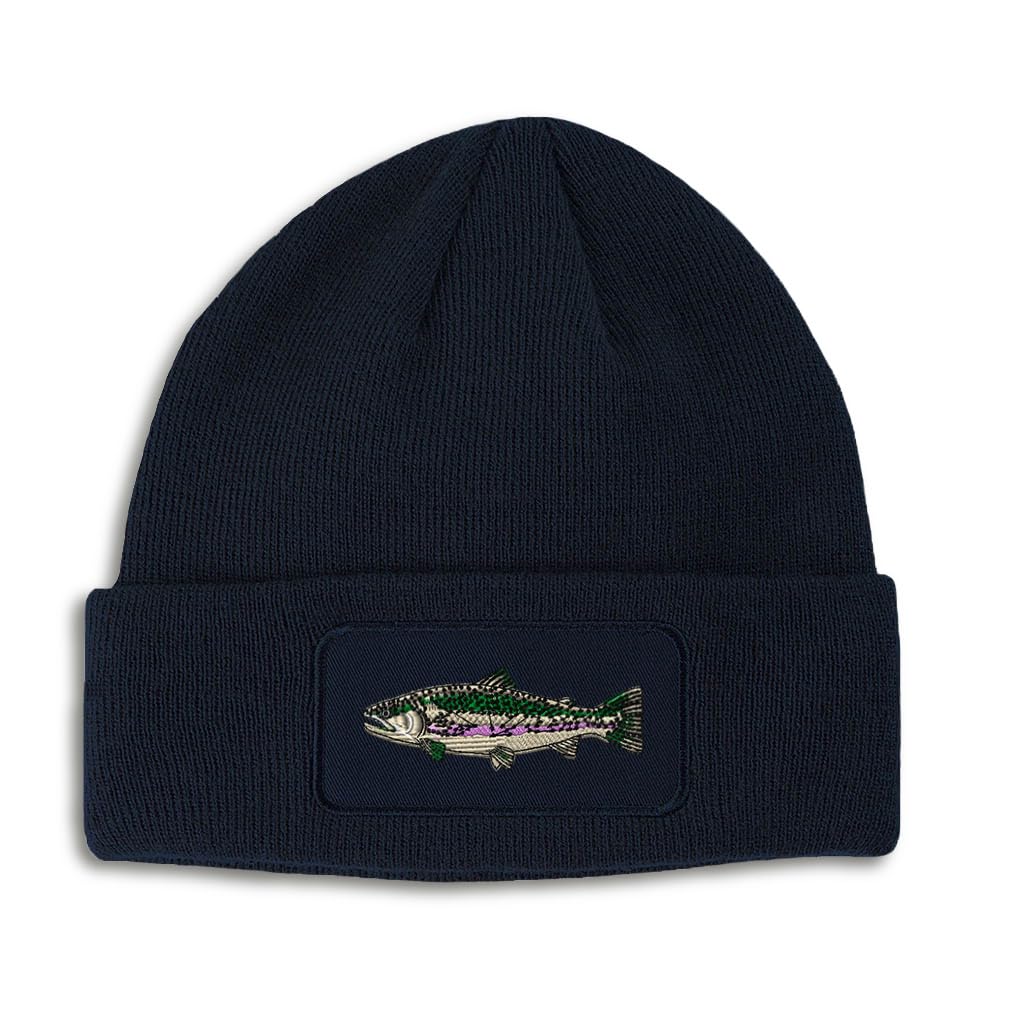 Gorro con parche personalizado con diseño de peces y truchas, para hombre y mujer