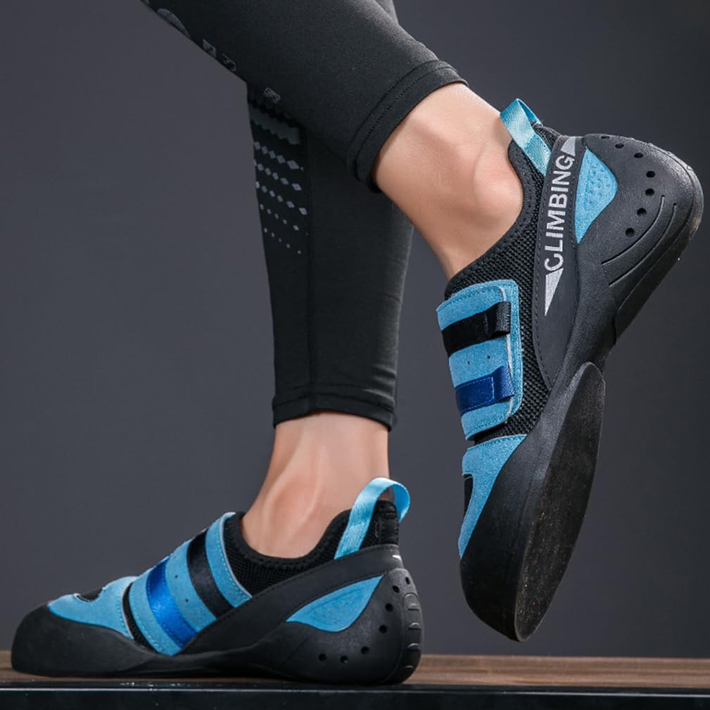 Uomo Scarpe da Arrampicata Gomma Antiscivolo Scarpe Arrampicata Leggere Traspirante Comode per Principianti