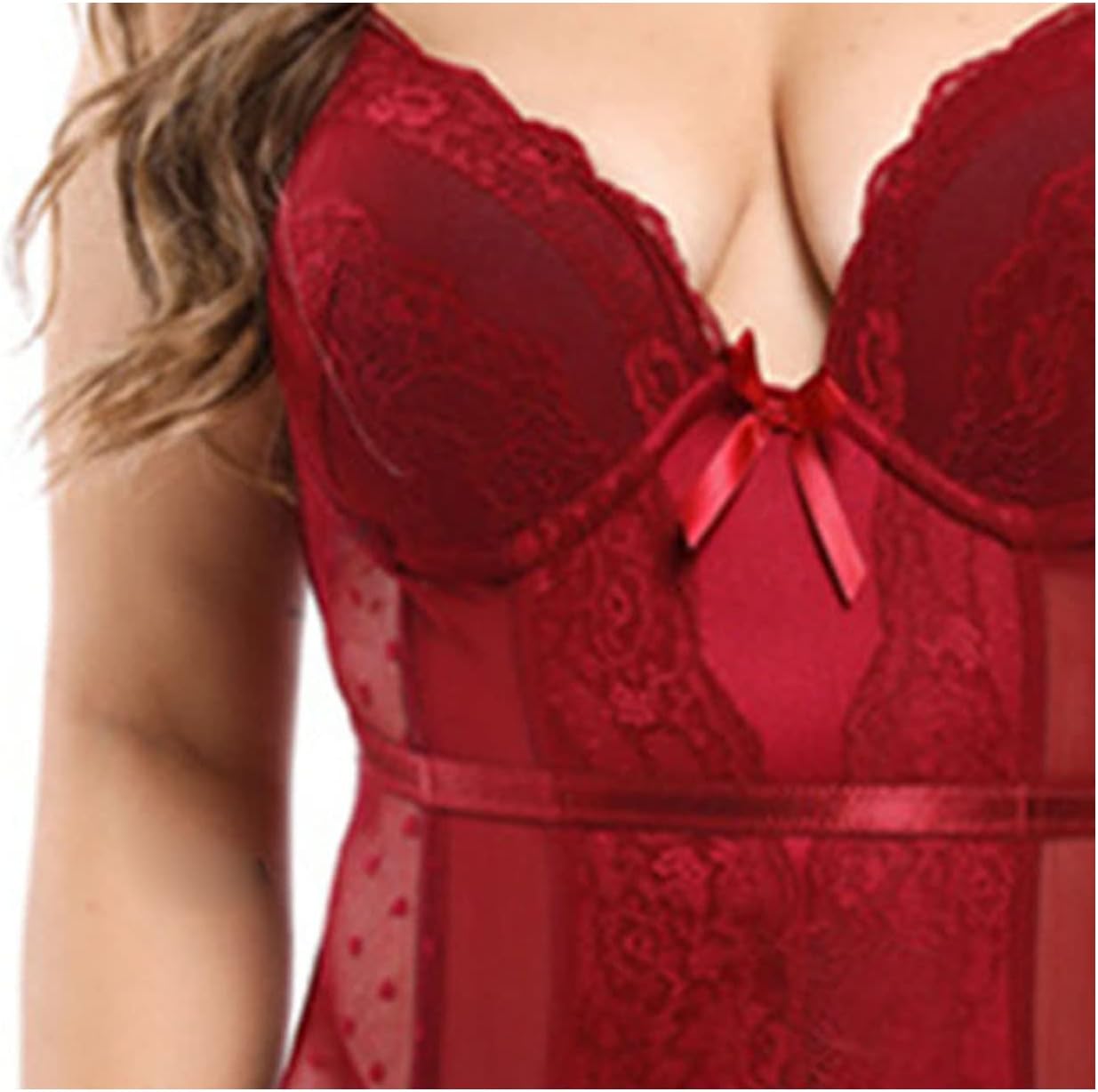 Women Lace Teddy Corset Set Bodysuit Mini Babydoll Chemise No Stockings Bustier Garter Sexy Leotard Boudoir Outfits