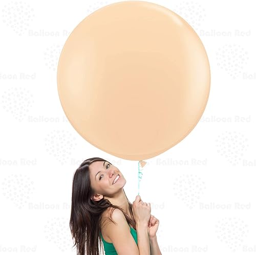 Afterloon Biodegradable Perfect Round Giant Balloons Baby Tiffany 36 Inch Pastel Color 12 Pack Large Thickened Extra Strong Latex Jumbo Helium Float