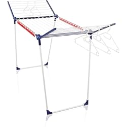 Leifheit Tendedero con alas Pegasus 200 Solid Comfort, tendedero de ropa plegable con múltiples accesorios, tendedero exterior e interior [Amazon Exclusive]