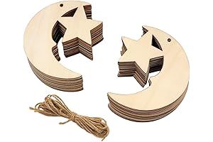 Pack of 32 Celestial Ornaments: Enchanted Moon and Star Cutouts