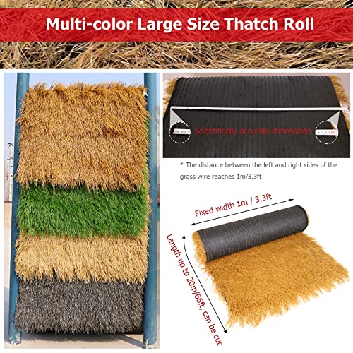 Techo de paja artificial de 100 cm de ancho para cubierta de palapa mexicana y sombra exterior 5
