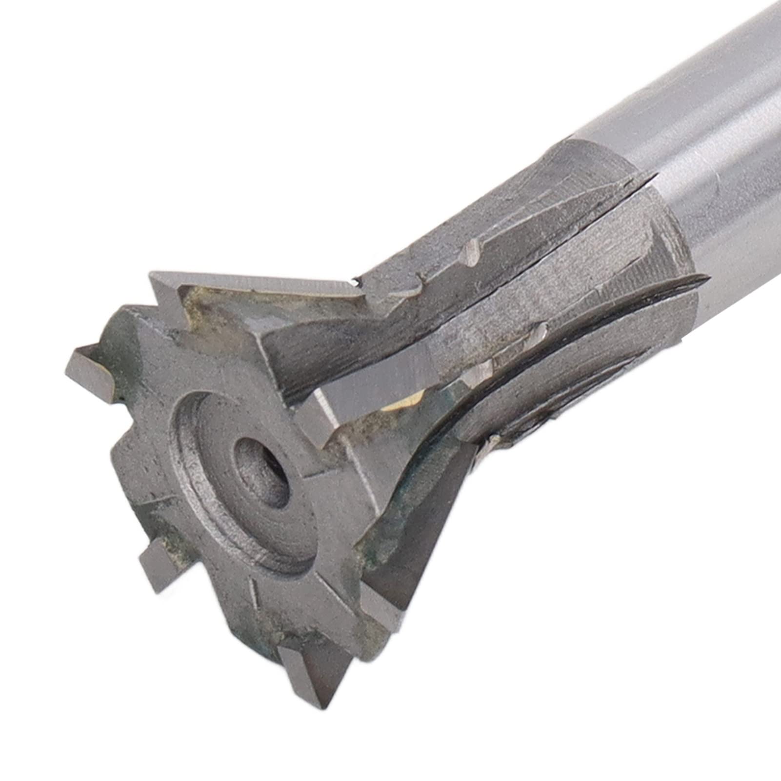 Akozon Professioneller Fräser, Schwalbenschwanz aus Hartmetall, 6 Nuten, 25 Mm Durchmesser, mit Geradem Schaft für Drehmaschinen-Fräser oder Schaftfräser