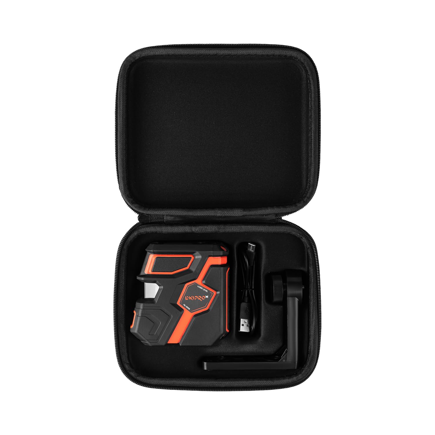 Nivel Láser 360° Verde Autonivelante Profesional, Precisión ±0,3 mm/m, Batería Recargable USB-C 2600 mAh, IP54, Soporte Magnético, Rosca 1/4" para Trípode, Maletín Incluido, ML-320G