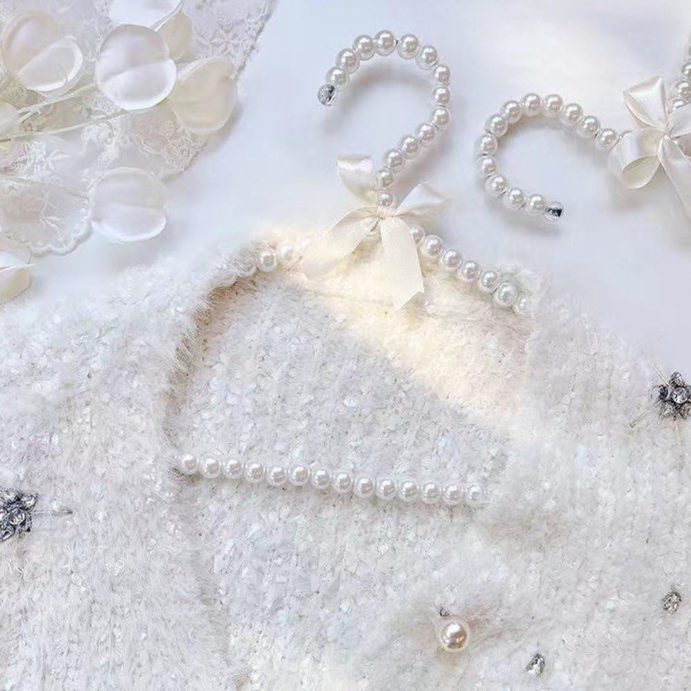 Elegantes Kleid mit Perlen und Schleife, 5er-Pack, Hochzeits- und Party-Outfits, stilvolle Kleidung und Hosen, perfekt für Schrankaufbewahrung und Kindermode