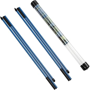 Rhino Valley Golf Alignment Sticks Direction Indicator Pack of 2 Foldable Golf Practice Poles with Transparent Storage Tube Portable Golf Alignment Rod for Aiming Putting Trainer