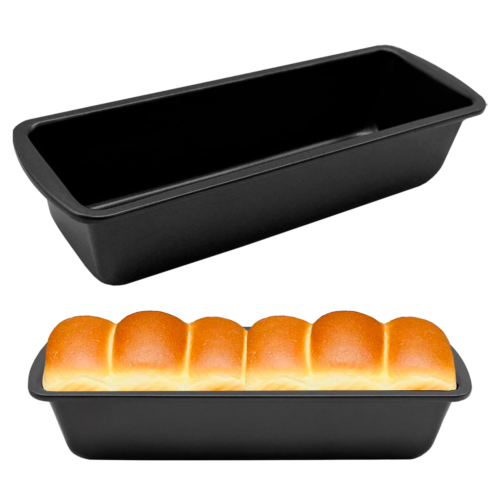 MEIYAXINWIN 2 Stk Brotbackform Rechteckig, 27x9,5x6cm Kastenform Kuchen Edelstahl Kastenform Brot Brotbackformen mit Antihaftbeschichtung Backform Rechteckig Brotformen zum Backen für Backofen