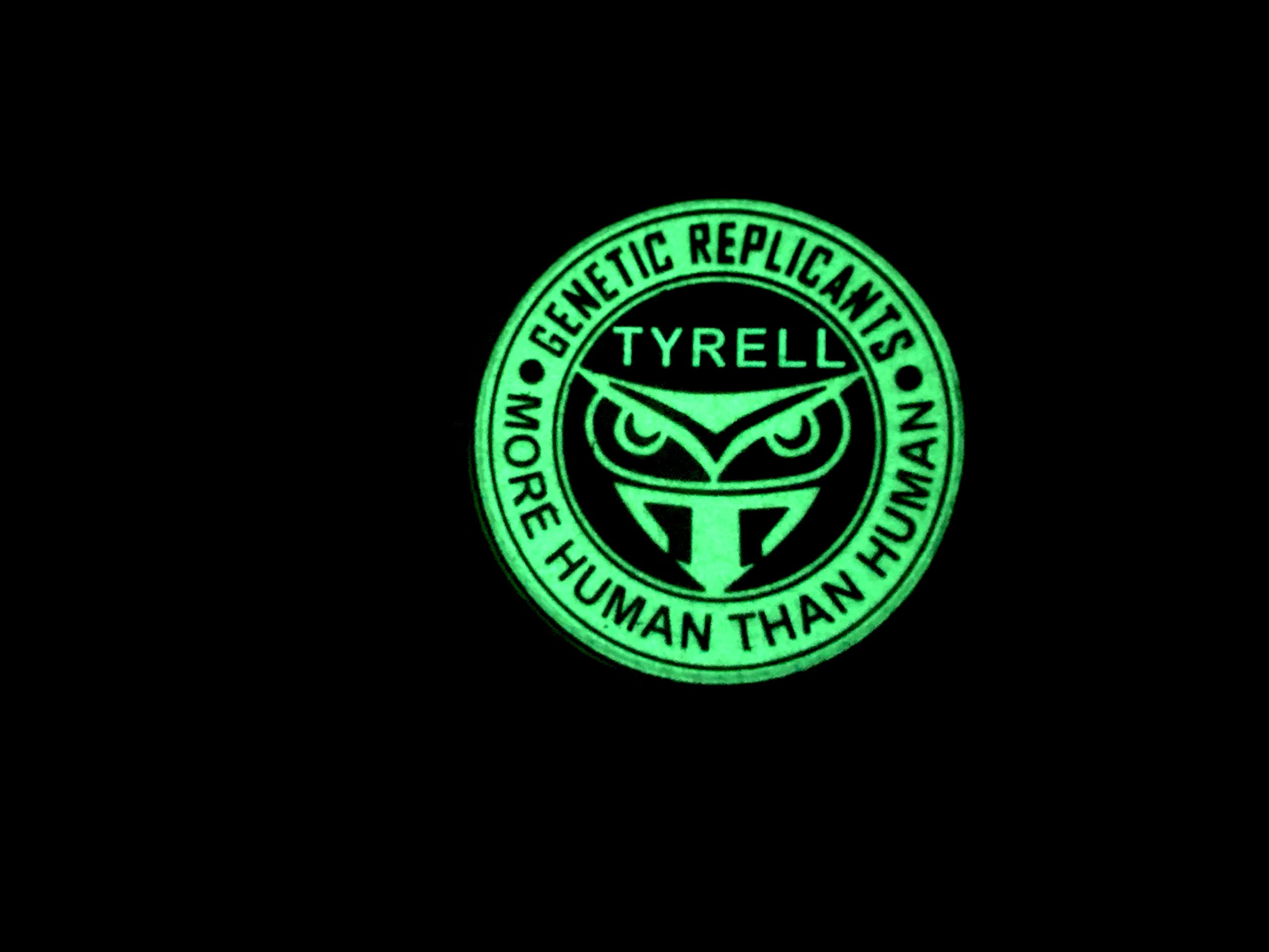 Tyrell Corporation Patch tactique en PVC pour airsoft Paintball Blanc phosphorescent