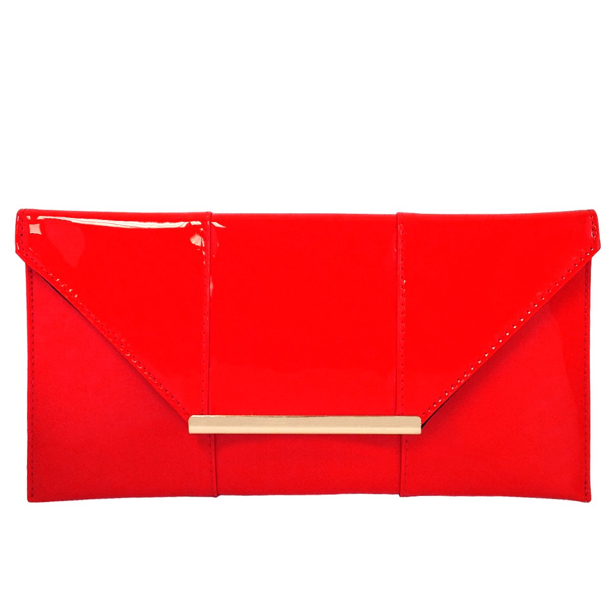JNB Faux Patent Leather Envelope Candy Clutch
