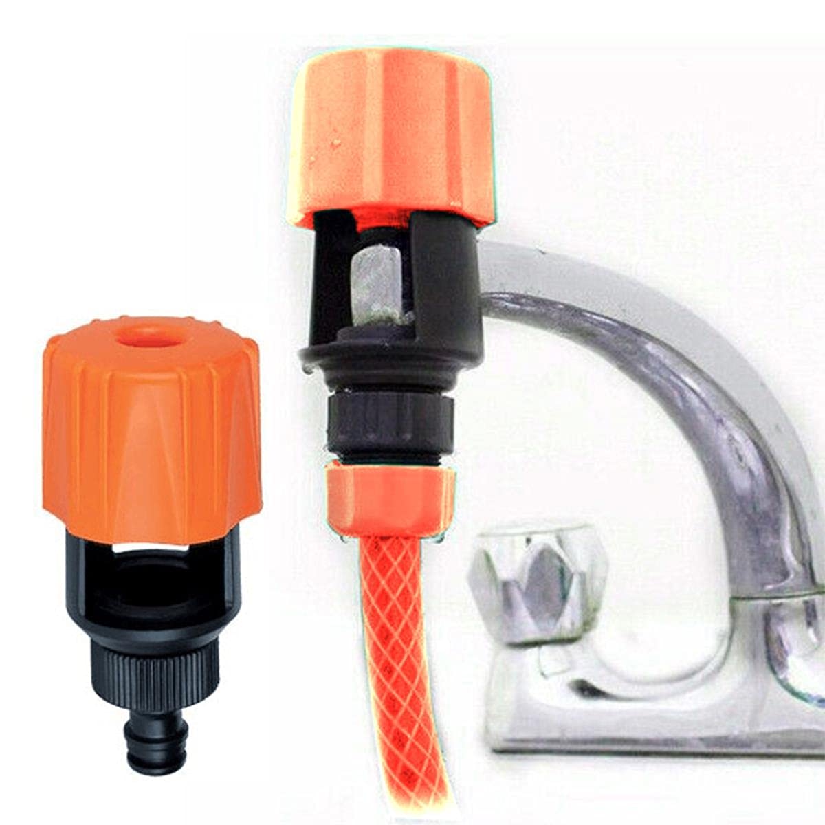 Adattatore Universale Per Rubinetto Da Giardino &ndash; Connettore Arancione In ABS+TPR