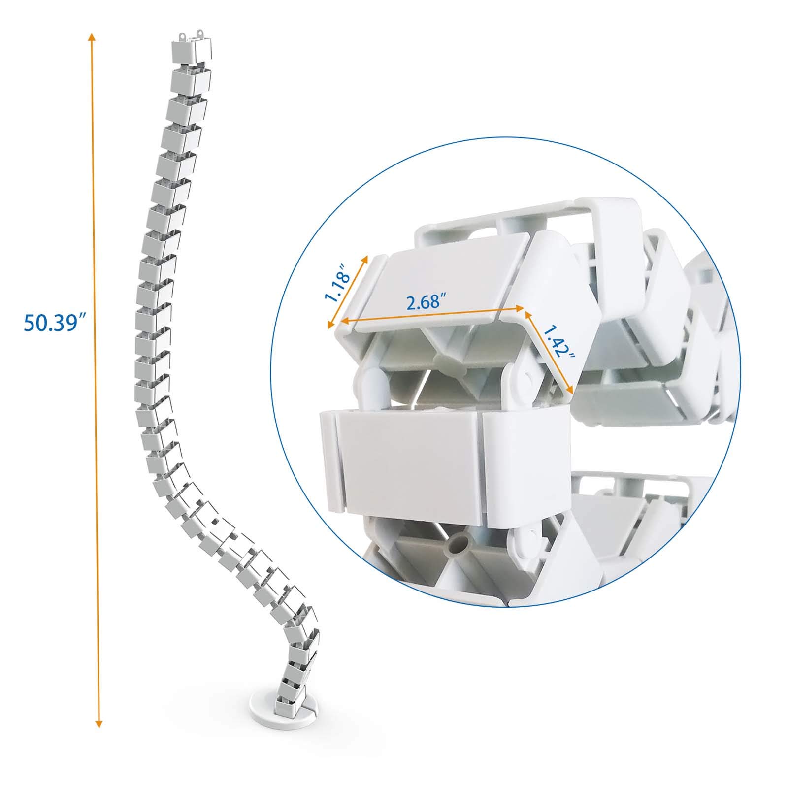 50 inch Vertebrae Cable Management Kit ,Electric Height Adjustable Desk