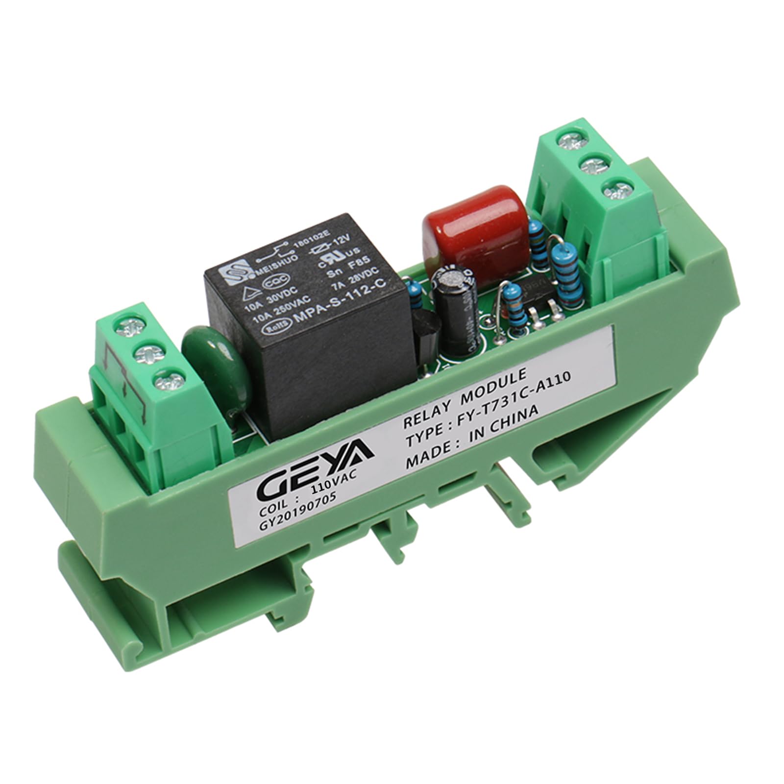 GAEYAELE 1 Channel Relay Module AC110V Relay Interface
