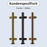 ABONOK 304-es Rozsdamentes Acél Üvegkorlát Oszlop 105 cm - Erkély, Terasz, Lépcső Korlátrendszer Üvegbilincsekkel, 42 mm Csőátmérő, 10-12 mm 3