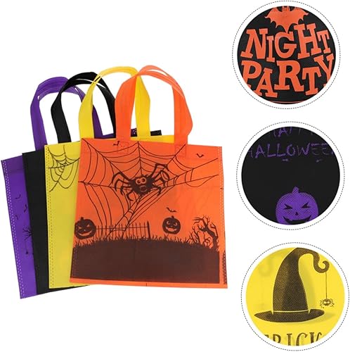 Miniatura 5 de Abaodam 16 bolsas de tela para regalo de Halloween, bolsas de regalo para compras de comestibles, bolsas de regalo de fiesta de Halloween, bolsas de