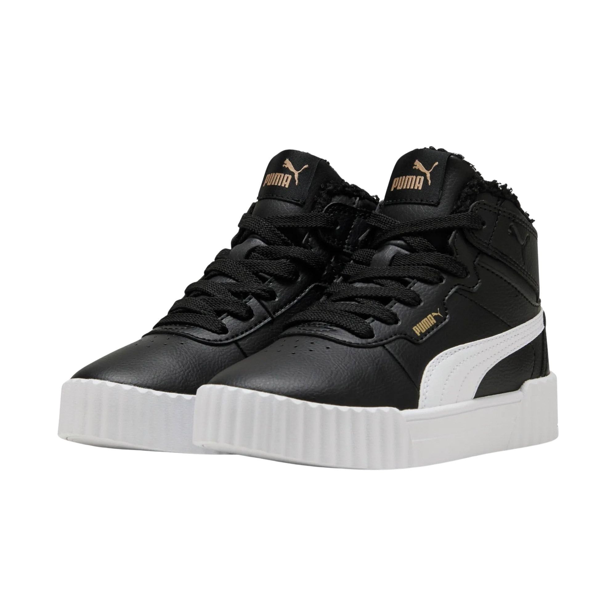 PUMA Carina 3.0 MID WTR PS Sneaker, Black White, 11.5 UK Child