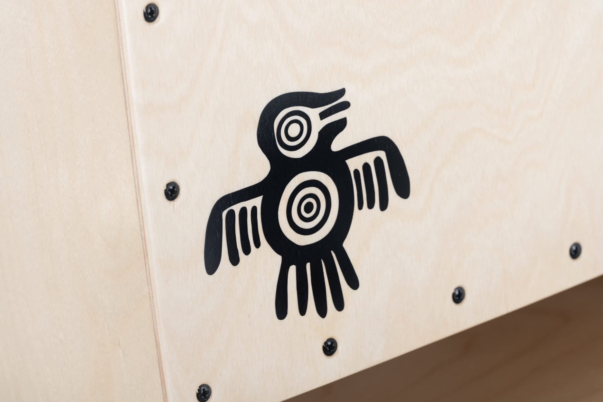 XDrum Bass Cajon Peruana Birch, Basso potente, suono snare brillante | Piastra da battuta in betulla da 3 mm, Cassa in betulla da 12 mm (9 strati), Piastra di risonanza in legno di betulla da 3 mm