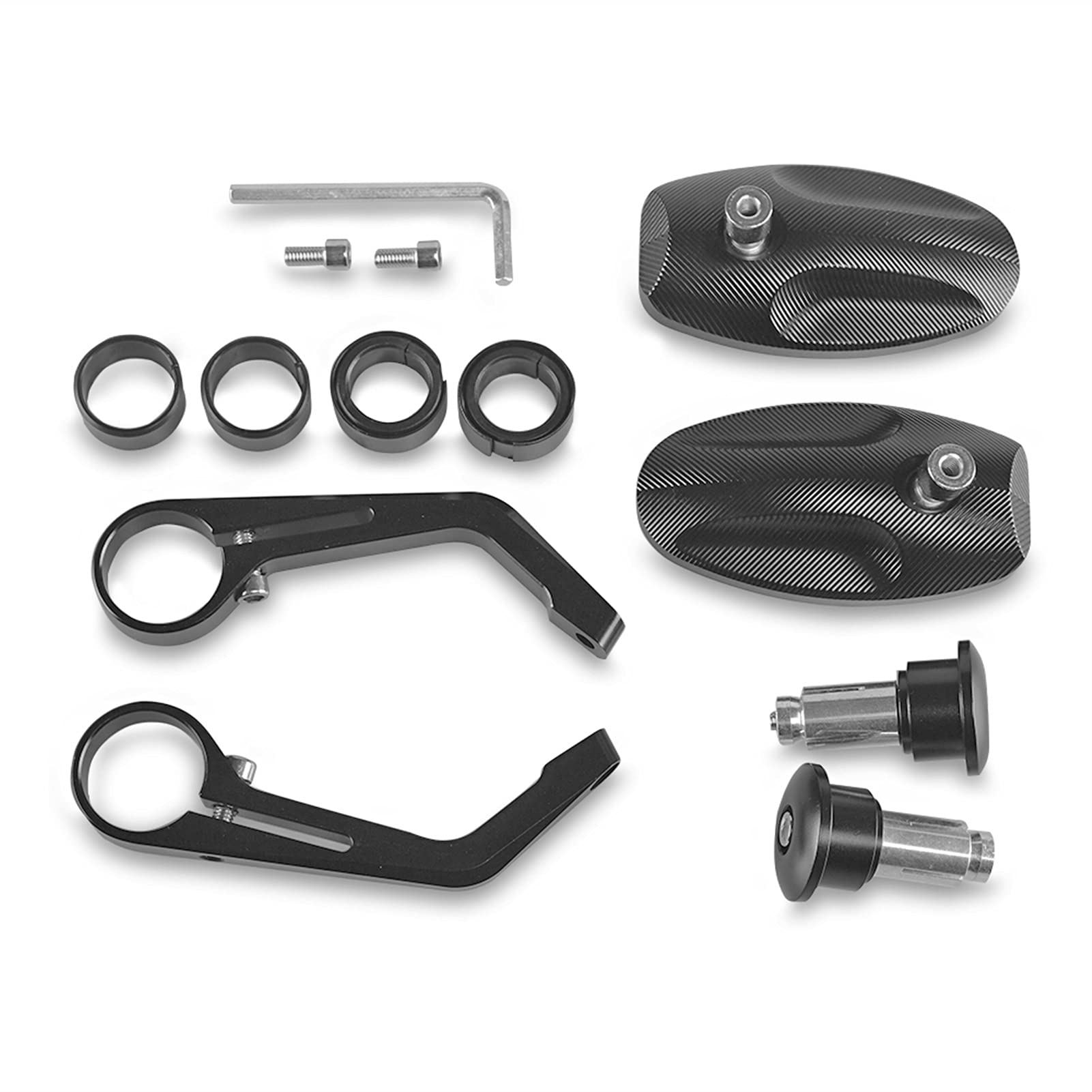 para Accesorios Speed Triple Motocross 1 Par 7/8 22mm Universal CNC Extremo De Barra De Motocicleta Espejos Retrovisores Negros Laterales Espejos