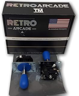 Mag-Stik Arcade Joystick manually switchable from 4 to 8 way (Blue) Magnetically Centered