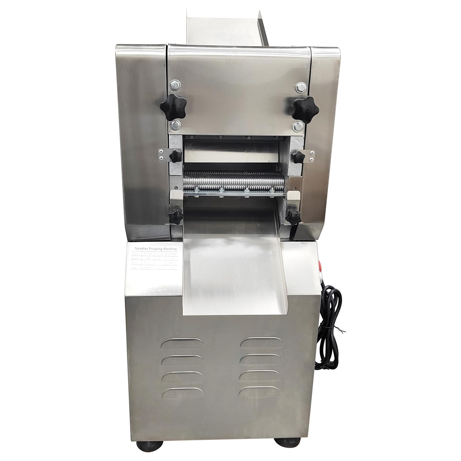 INTSUPERMAI Electric Dough Roller Sheet Maker for Dumplings Noodles Commercial Pasta Maker with 2mm and 1mm Square Noodles Cutter 7.48 inch Roller Noodle Cutting Machine Pasta Pressing Machine 110V