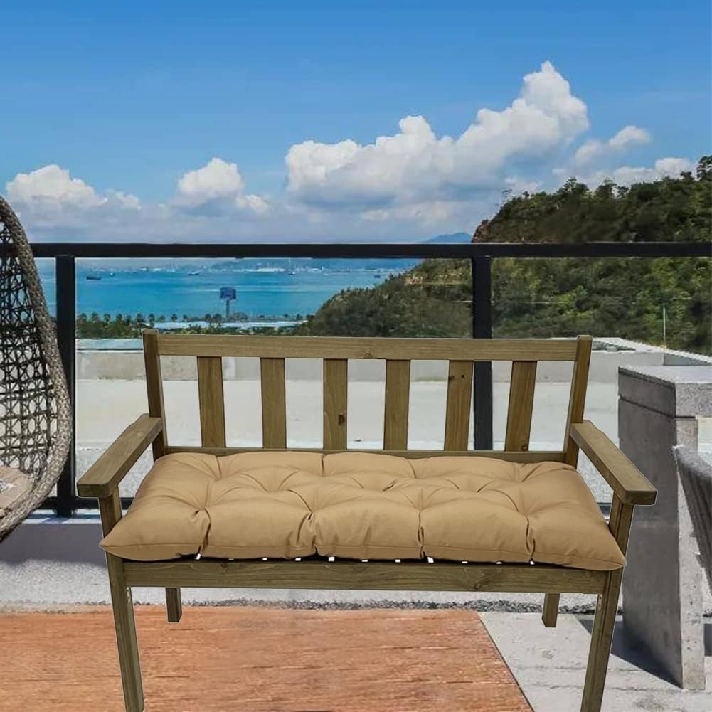 Cuscino impermeabile per panca da esterno, 130 x 50 cm, cuscino per dondolo da giardino, grande, confortevole, per divano, chaise longue a 2/3 posti (#3)