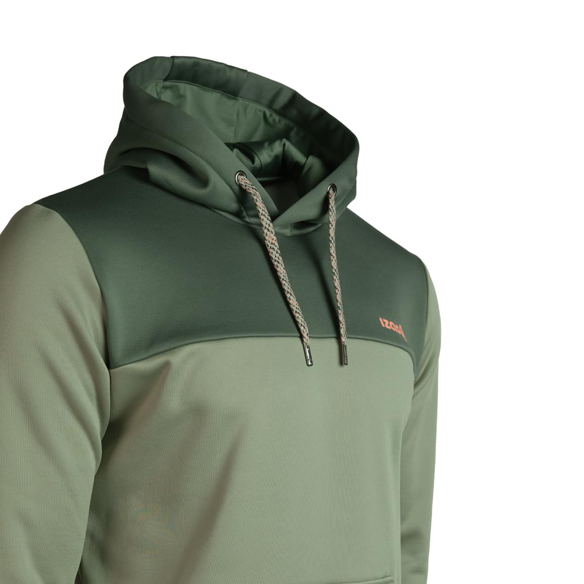 Izas Duero Mix Sudadera con Logotipo y Capucha Ajustable para Estilo Urbano, Bolsillo Frontal, Manga Sentada, Tejido Suave y Resistente, Ideal para Entretiempo y Días Frescos