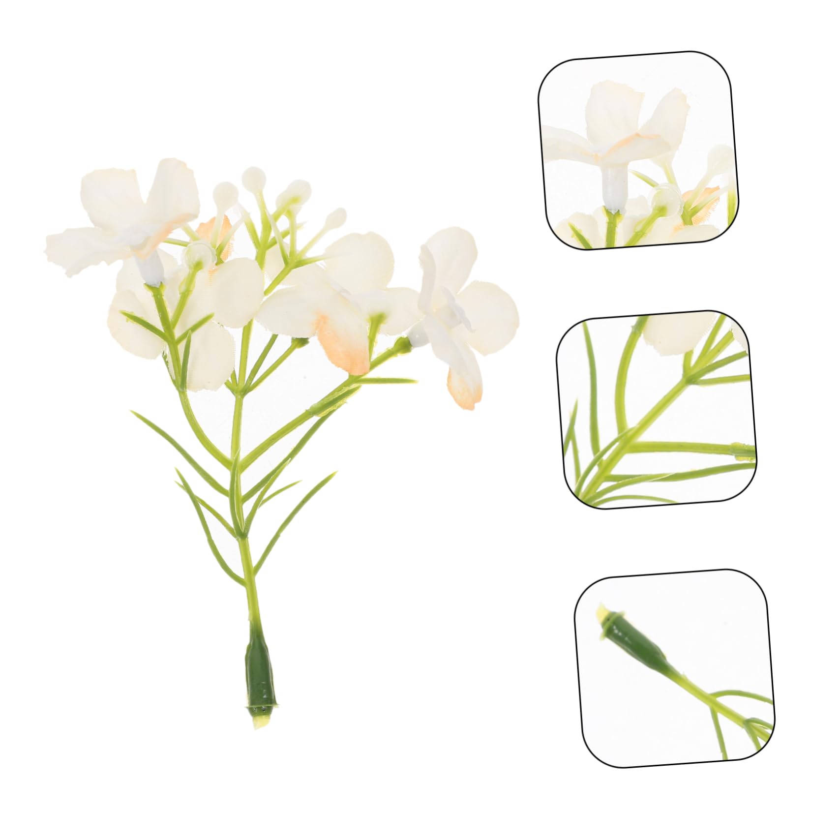 PRETYZOOM 20pièces Picks Fleurs Hortensia Artificielles Soie pour Décoration Et Mariage Matériel De Fleurs Fausse pour Coiffure Et Accessoires Événementiels