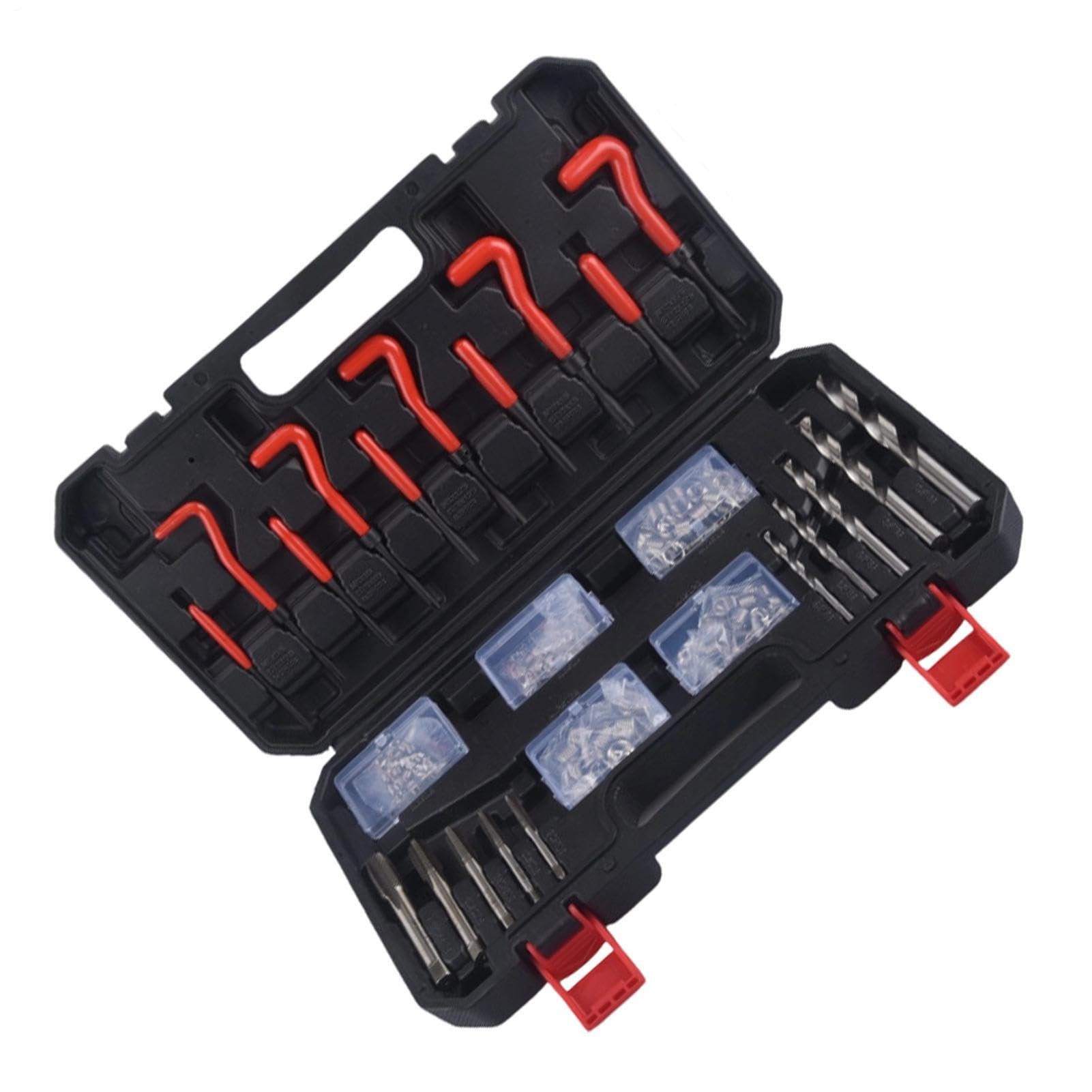 Kit per Inserti Filettati Set Riapertura Filetti Resistente 131 Pezzi | Per Blocco Motore e Applicazioni Meccaniche Per Officina Garage Progetti Fai-da-te Meccanici Professionisti