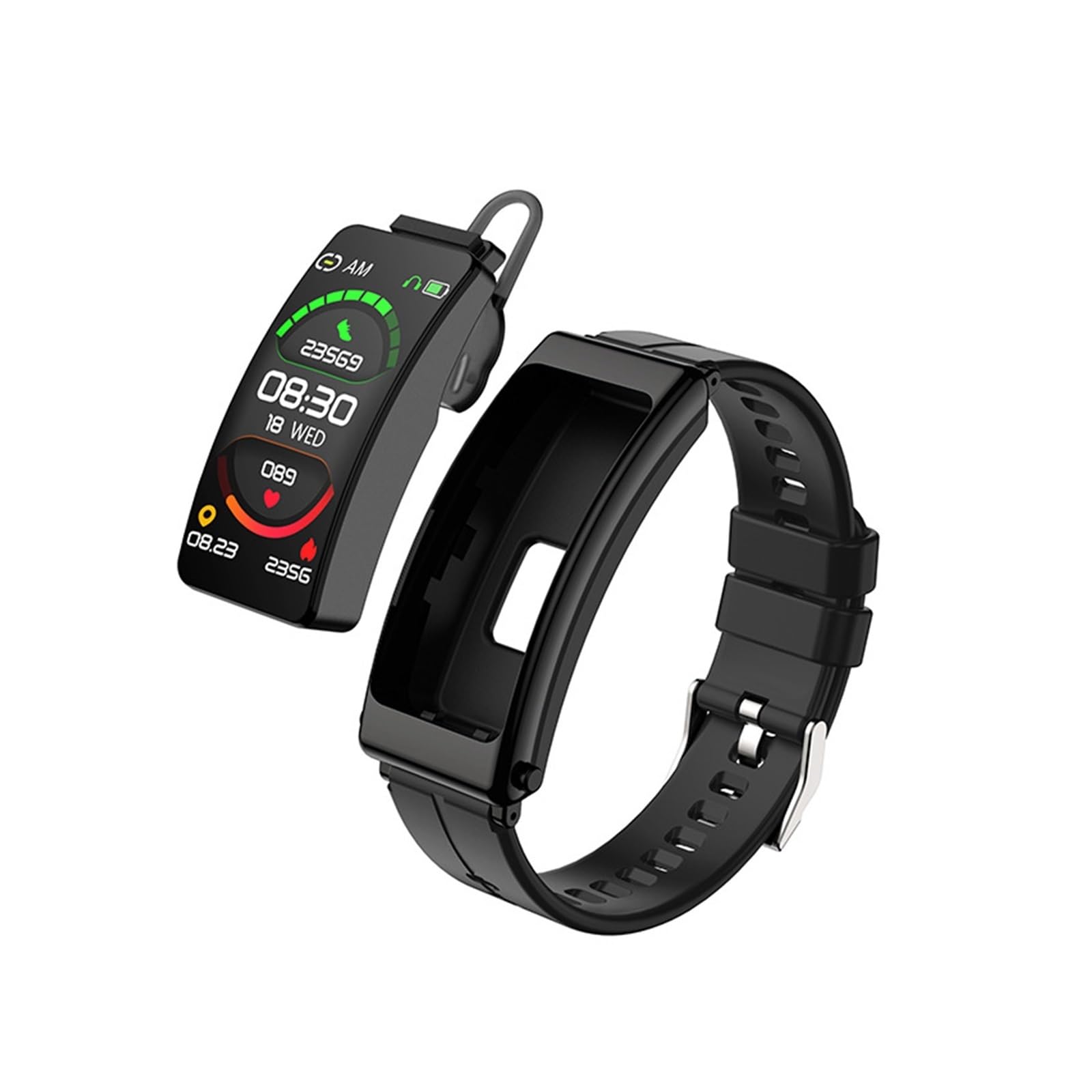 Pulsera inteligente con auriculares TWS BT 5.2 Pulsera inteligente 2 en 1 con Bluetooth for hombres Llamada Bluetooth Rastreador de ejercicios con monitor de ritmo cardíaco Presión arterial Música for