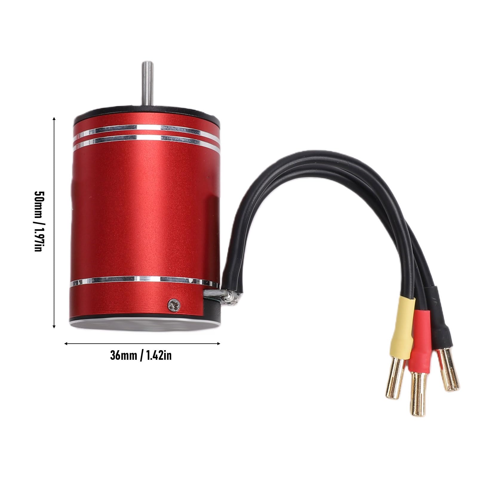 Fockety Zestaw Hobby RC Silnik Bezszczotkowy ESC, Wodoodporny Silnik Bezszczotkowy 3650 3400KV i Zestaw ESC 75A do Samochodów Zdalnie Sterowanych 1/10 1/8, Ciężarówek, Łodzi