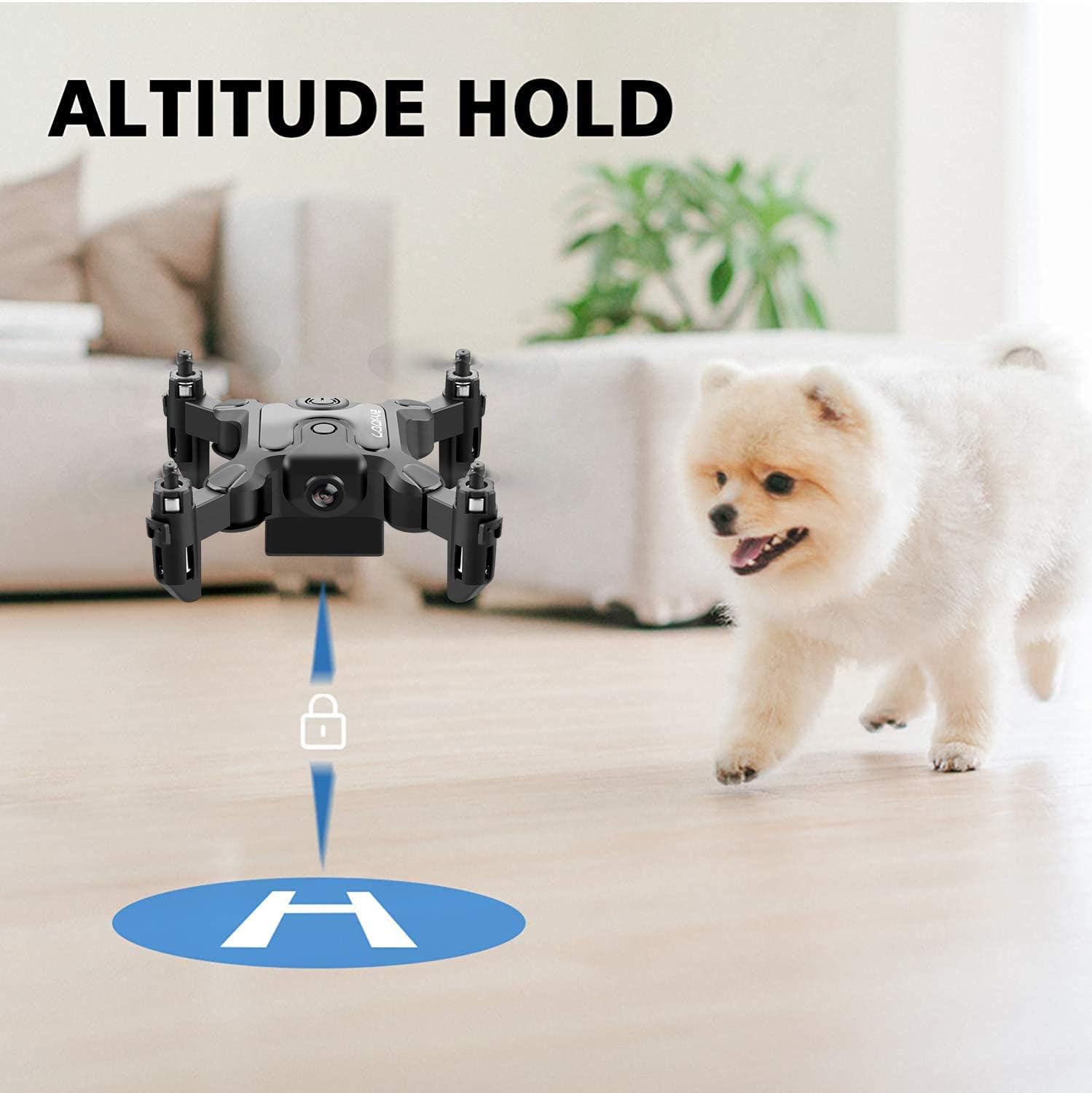 4DRC Mini Drone for Kids and Beginners RC Foldable Nano Pocket Quadcopter with Auto Hovering, One Key Return, Headless Mode, 3D Flips, 3 Speed Adjustment and 3 Extra Batteries Toys for Boys and Girls