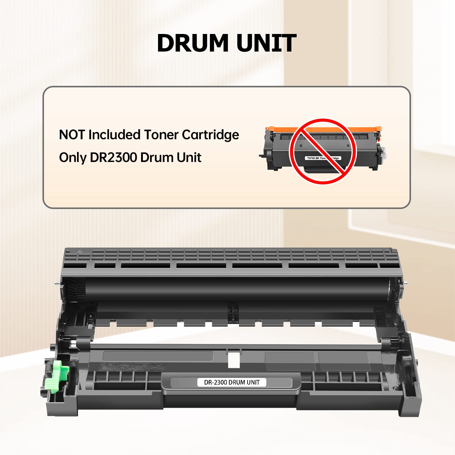 CYMBAINK Compatible DR2300 DR-2300 Drum Unit (No Powder) for HL-L2300D HL-L2340DW DCP-L2520DW HL-L2360DN DCP-L2540DN DCP-L2560DW MFC-L2700DW MFC-L2720DW MFC-L2740DW HL-L2365DW DCP-L2500D — view 2