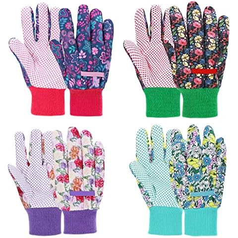 JUMPHIGH 4 Pairs Garden Gloves for Women Cover