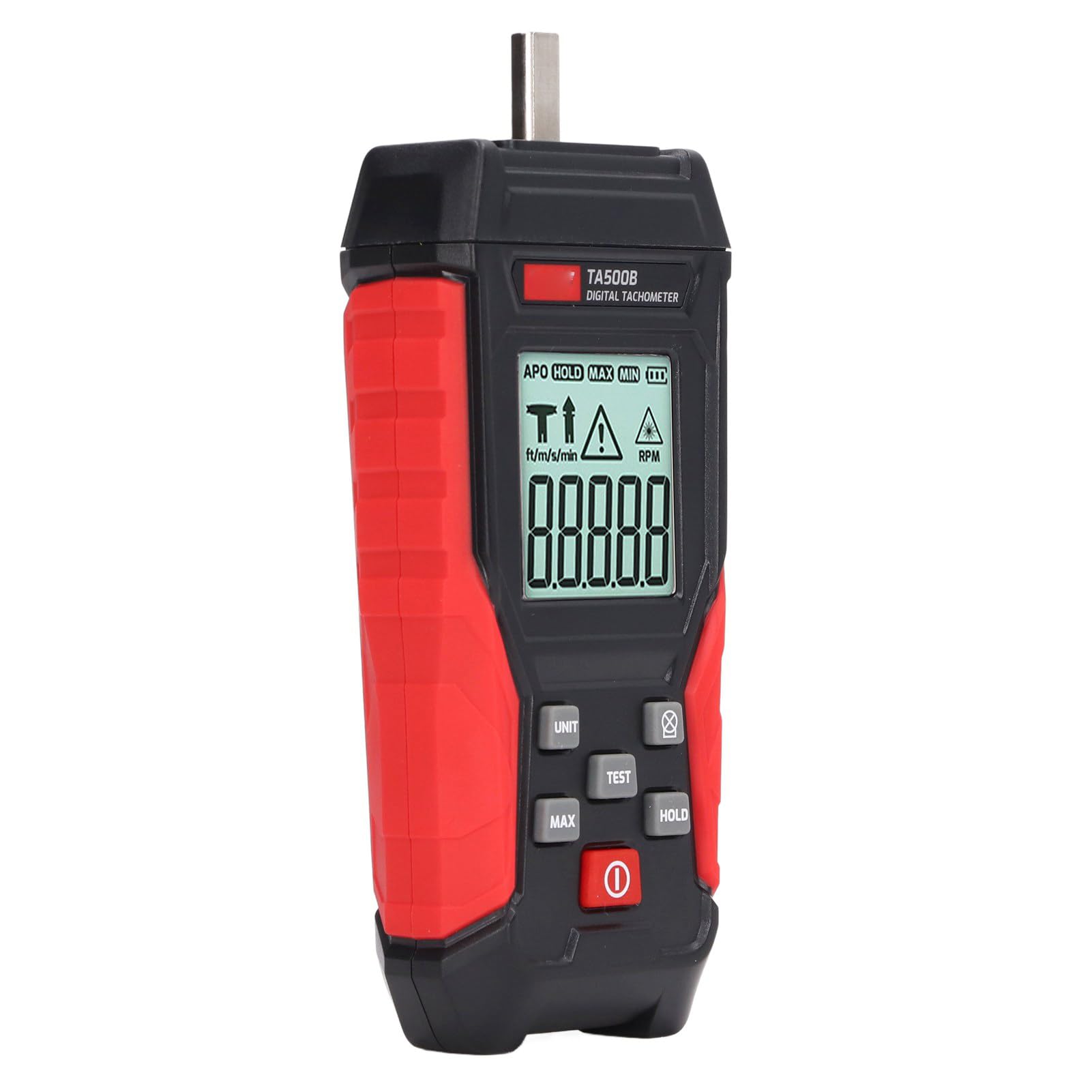 Digital Tachometer with Six Measurement Digits Display, Maximum 999999 RPM, Measurement Effective Distance 50mm-500mm, ABS Material, for Factory, Workshop